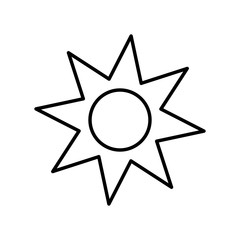 sun hot line style icon