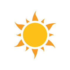 sun hot flat style icon