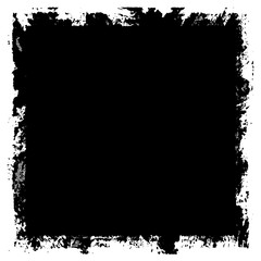 Grunge background black rectangular isolated on white background