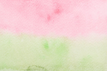 Fototapeta na wymiar Abstract pink and green watercolor brush stroke.