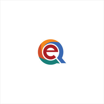initial letter  eq or qe logo vector logo design