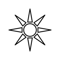sun hot line style icon