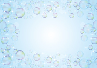 しゃぼん玉：しゃぼん玉　背景　バブル　きらきら　光　発光