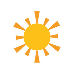 sun hot flat style icon