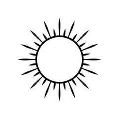 sun hot line style icon