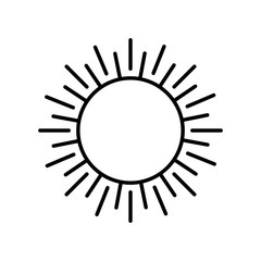 sun hot line style icon