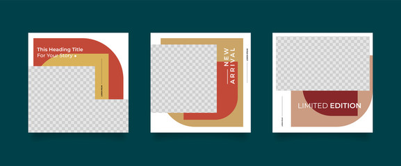 Unique Editable modern Social Media banner Template.Promotional web banner for social media. Elegant sale and discount promo. Fashion and lifestyle blog templates, web banners