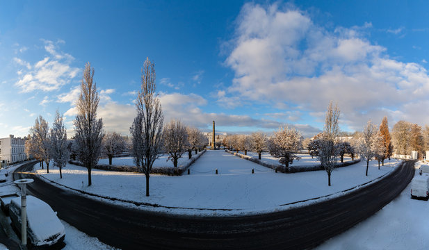 Winterlandschaft, Circus in Putbus auf R&uuml;gen