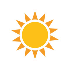 sun hot flat style icon