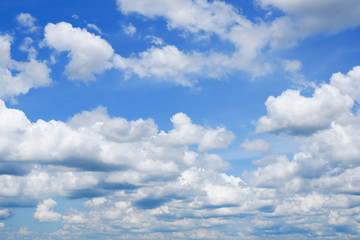 Naklejka na ściany i meble blue sky with white cloud natural background