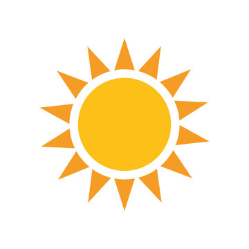 sun hot flat style icon