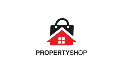 Combination logo from sell and home logo design concept