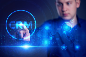 Business, Technology, Internet and network concept. CRM Customer Relationship Management.