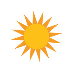 sun hot flat style icon