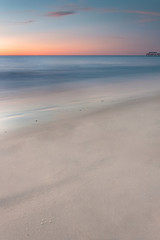 Beautiful pink sunset at the beach Australia