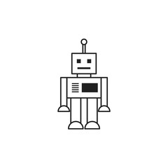 toy robot line style icon