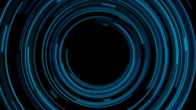 Dark blue circular lines abstract futuristic technology motion background. Seamless looping. Video animation Ultra HD 4K 3840x2160