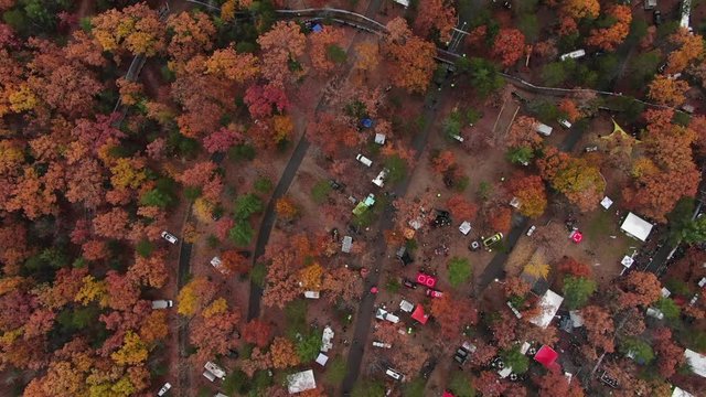 Beautiful fall landscape over looking Northern Michigan in peak colors