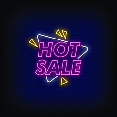 Hot Sale Neon Signs Style Text Vector