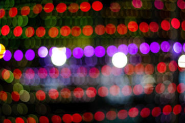 Colorful Christmas Bokeh Background Lights