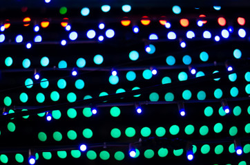 Colorful Christmas Bokeh Background Lights