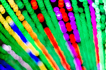 Colorful Christmas Bokeh Background Lights