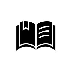 Open Book Vector Glyph Icon