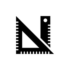 Set Square Vector Glyph Icon