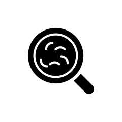 Find Bacteria Vector Glyph Icon