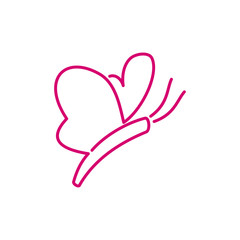  Butterfly Simple Line Logo Design Vector Illustration Isolated