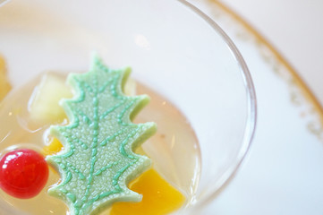 クリスマスケーキのゼリー