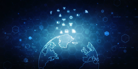 Digital Abstract technology background,2d illustration