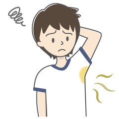 ワキガ・腋臭症・脇の汗や臭いに悩む小学生の男の子