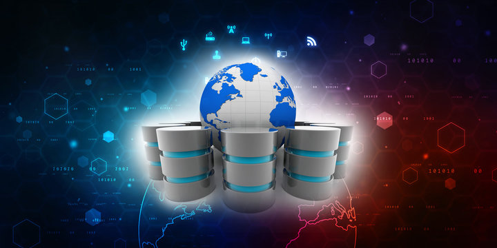 3d rendering Database storage data base