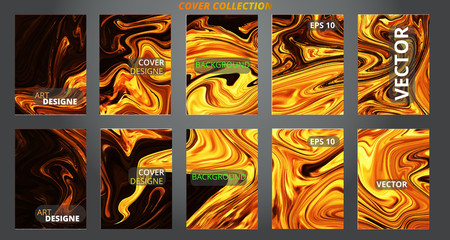 Fototapeta na wymiar Set abstract marble modern designe. Splash acrylic colored bright liquid. Paints texture A4. For sale flyer,cover,presentation,print,business cards,calendars,invitations,sites,packaging. Copy space. 