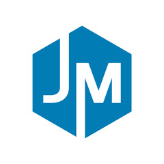 Initial letters JM modern logo template