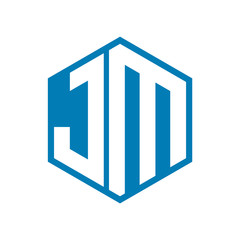 Initial letters JM modern logo template
