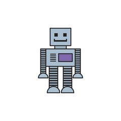 toy robot fill style icon
