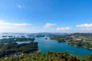展海峰からの九十九島の展望