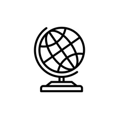 Table Globe Vector Line Icon