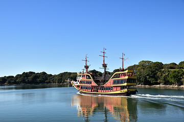 九十九島の遊覧船で島巡り
