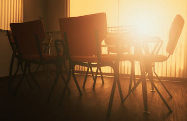interior of meeting room in modern office