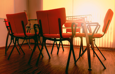 interior of meeting room in modern office
