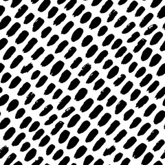 Black and white abstract hand drawn seamless pattern