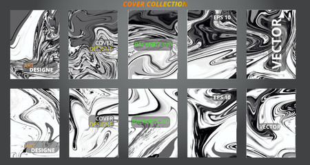 Set abstract marble modern designe. Splash acrylic colored bright liquid. Paints texture A4. For sale flyer,cover,presentation,print,business cards,calendars,invitations,sites,packaging. Copy space. 