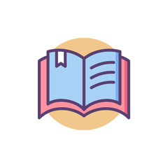 Open Book Vector Icon