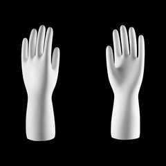 Obraz premium 3D Left And Right White Glove