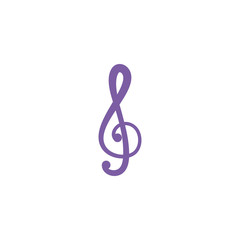 music note flat style icon