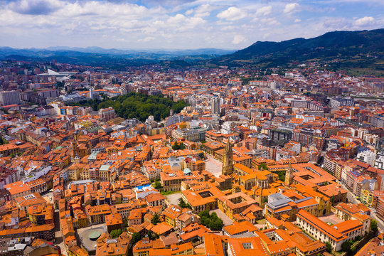 Aerial view of Oviedo city