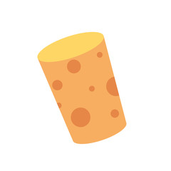 cork of wine bottle flat style icon